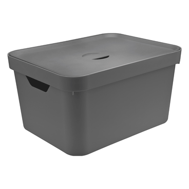 Caixa Organizadora Cube com Tampa Chumbo Ou 32L