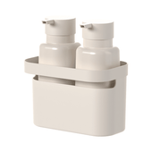 Conjunto Dispensers e Organizador Flow Bege Ou