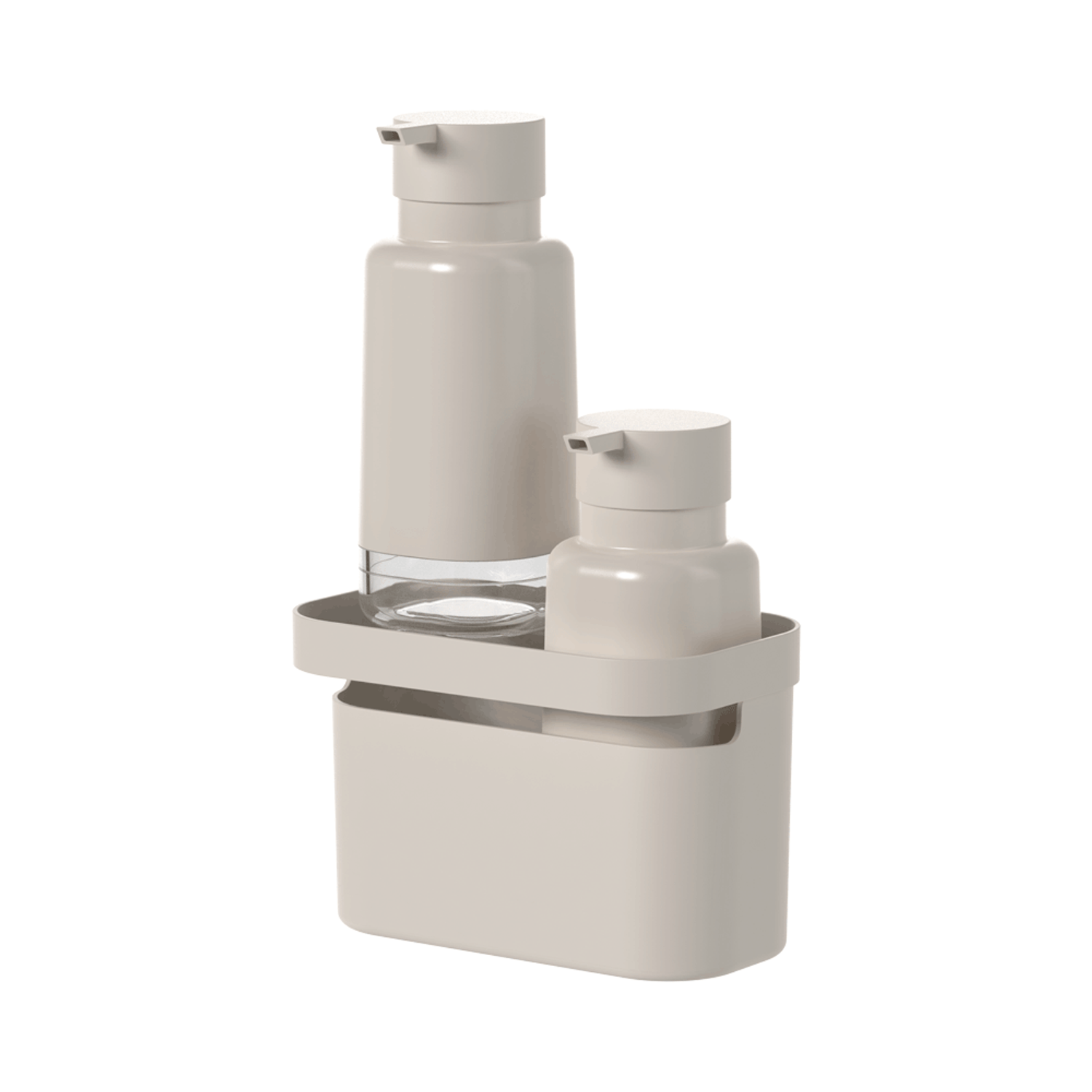 Frasco do Dispensers e Organizador Flow Bege Ou