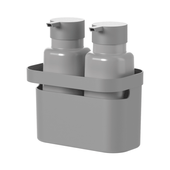 Conjunto Dispensers e Organizador Flow Chumbo Ou