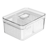 Organizador com Cesto Duplo Clear Fresh Transparente Ou