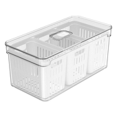 Organizador com Cesto Triplo Clear Fresh Transparente Ou