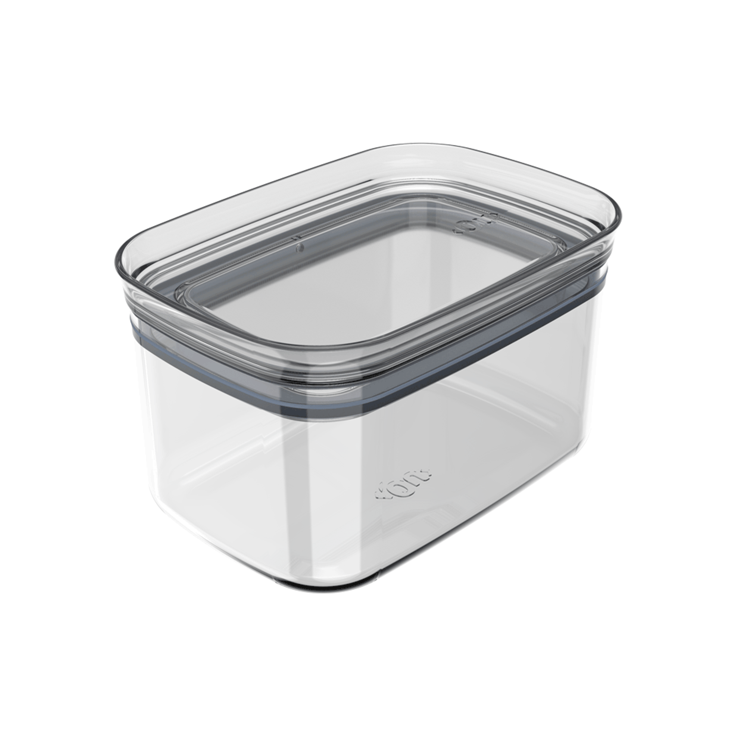 Pote Organizador Hermético Retangular Block Transparente Ou 650ml