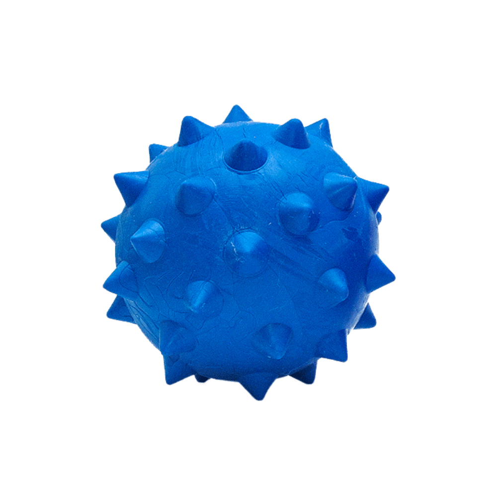 Bola Borracha Maciça Mini Cravo Tudo Pet Azul
