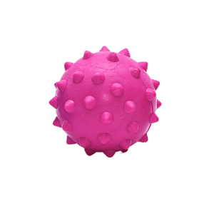 Bola Borracha Maciça Mini Cravo Tudo Pet Rosa - 75 mm