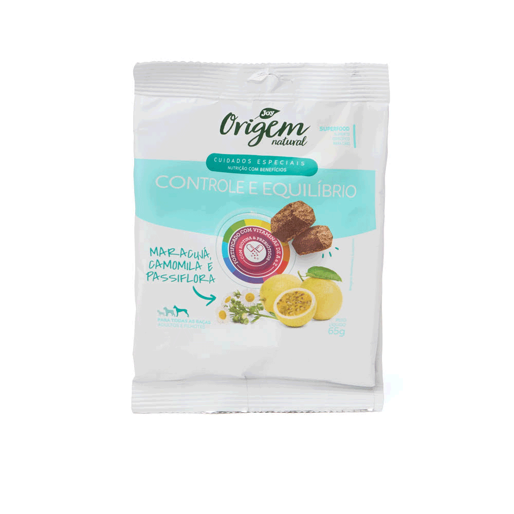 Petisco para Cães Origem Natural Cuidados Especiais Controle e Equilíbrio