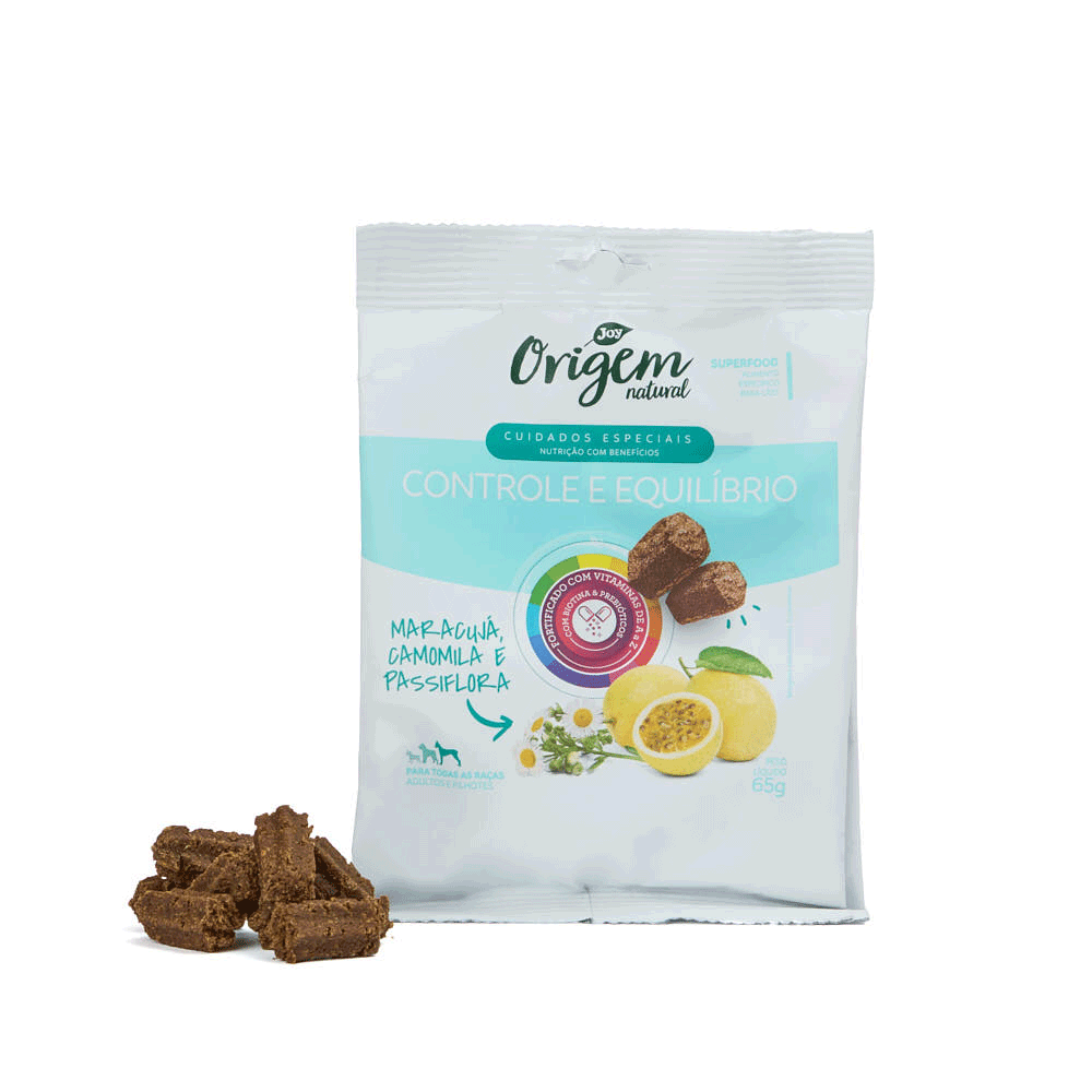 Petisco para Cães Origem Natural Cuidados Especiais Controle e Equilíbrio