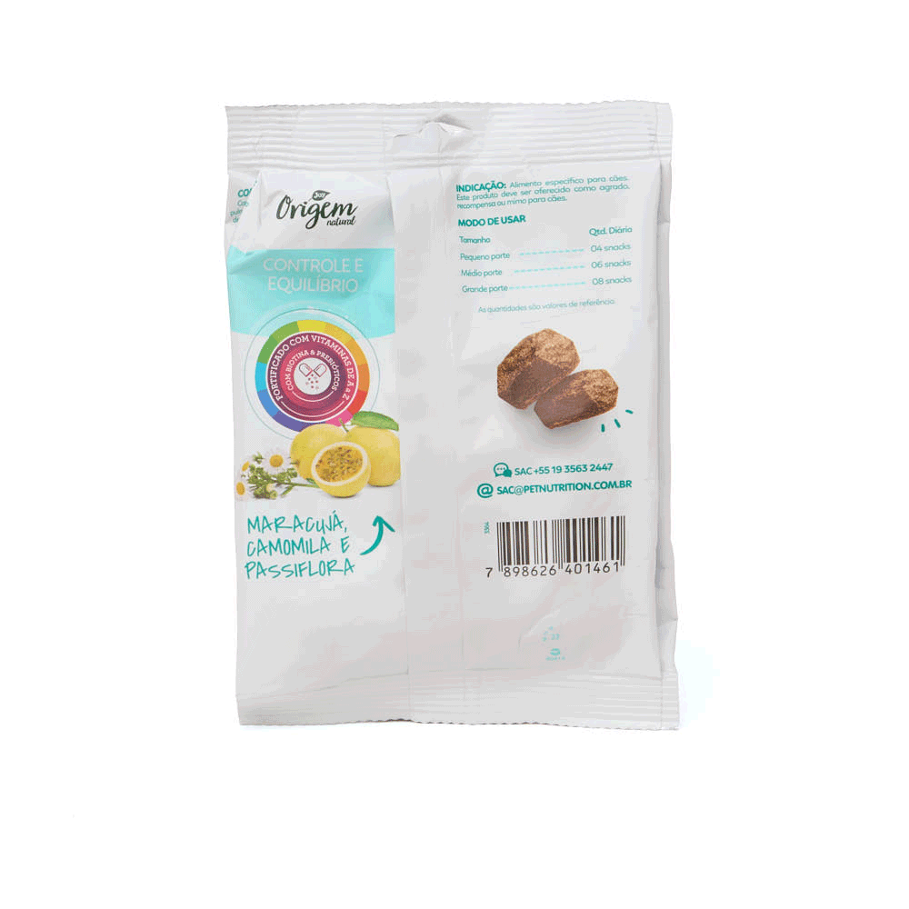 Petisco para Cães Origem Natural Cuidados Especiais Controle e Equilíbrio