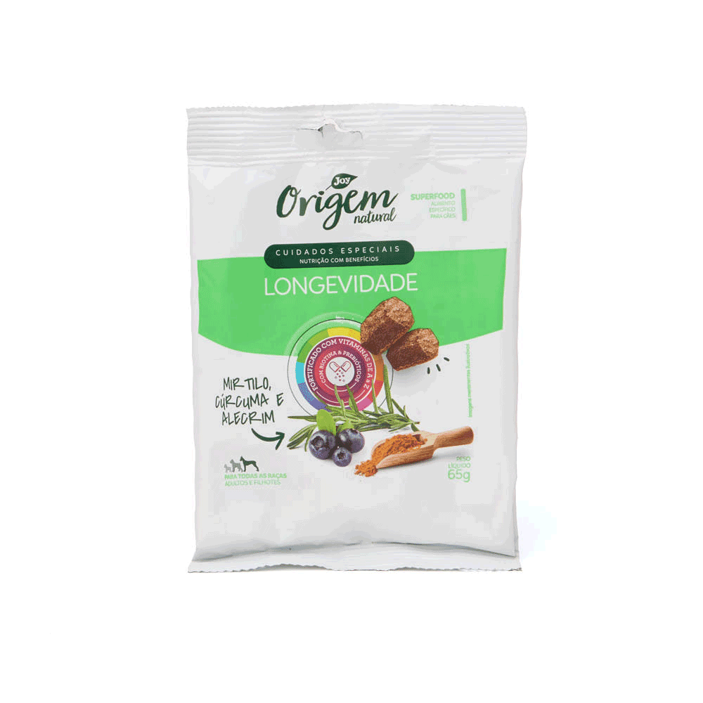 Petisco para Cães Origem Natural Cuidados Especiais Longevidade