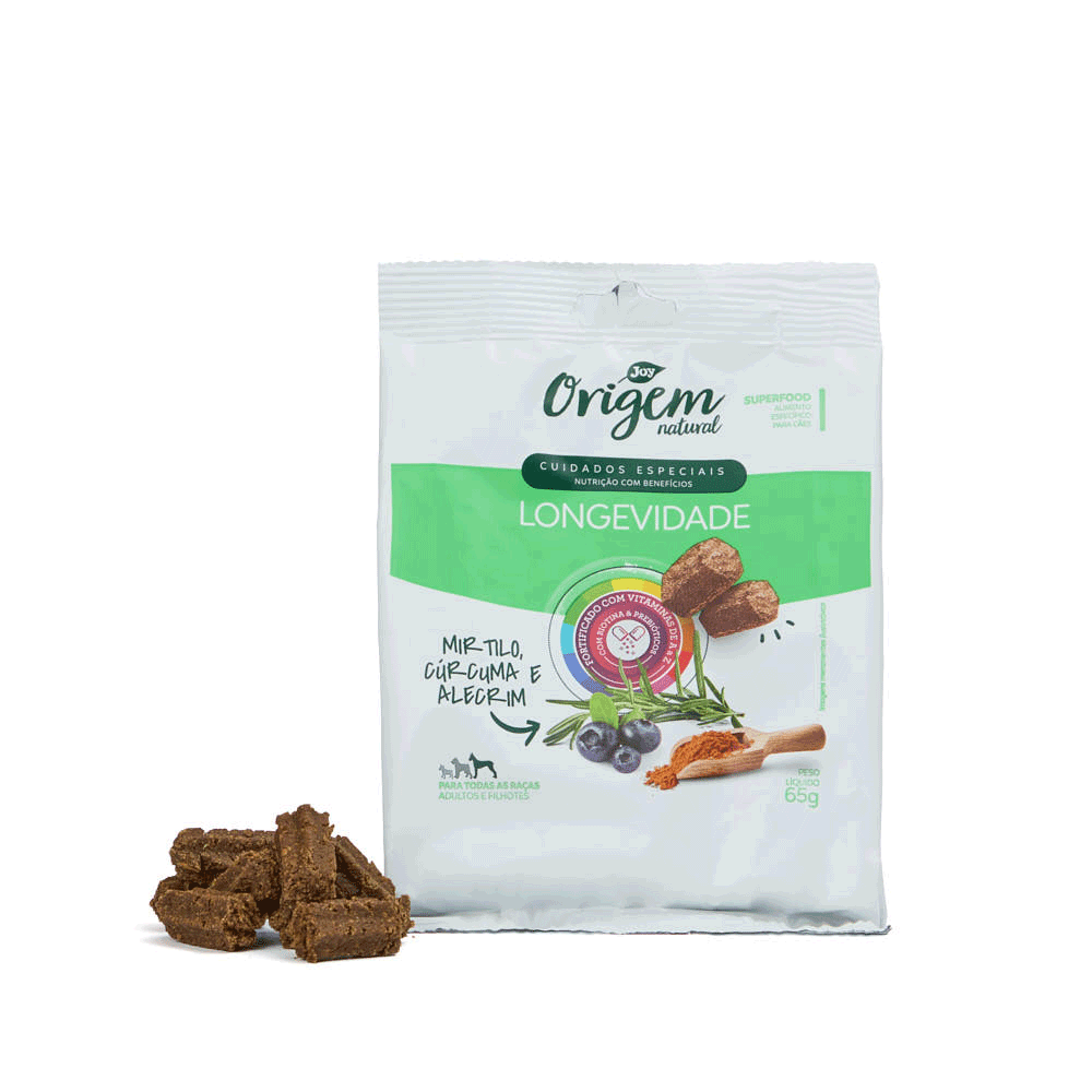 Petisco para Cães Origem Natural Cuidados Especiais Longevidade