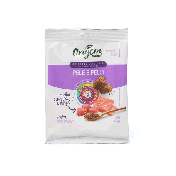 Petisco para Cães Origem Natural Cuidados Especiais Pele e Pelo 65 g