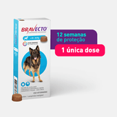 Antipulgas e Carrapatos Bravecto 20 a 40 kg Cães 1000mg