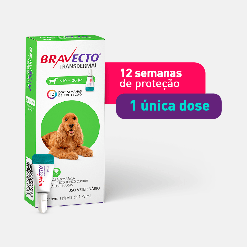 Antipulgas Bravecto Transdermal Cães 10 a 20 kg