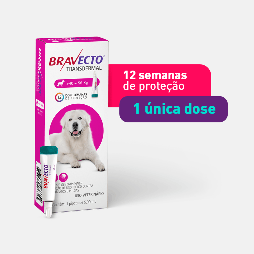 Antipulgas Bravecto Transdermal Cães 40 a 56 kg