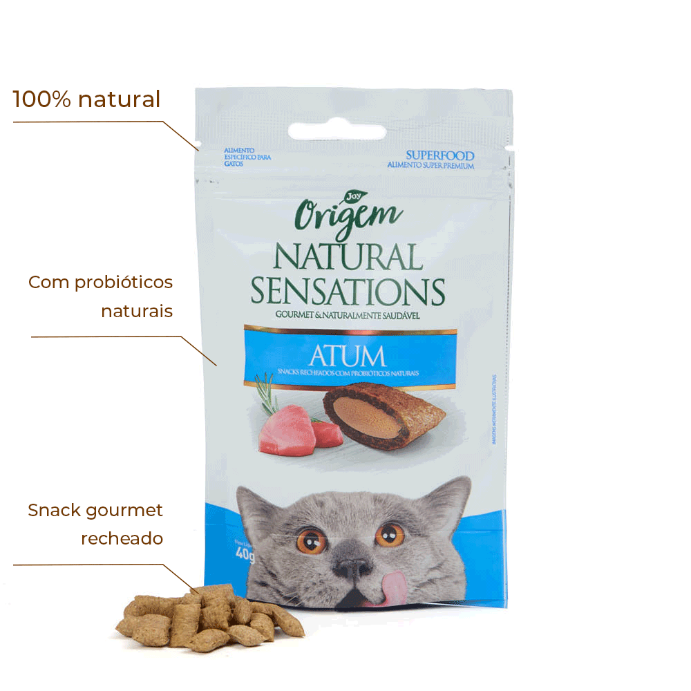 Petisco Gatos Origem Natural Sensations Atum