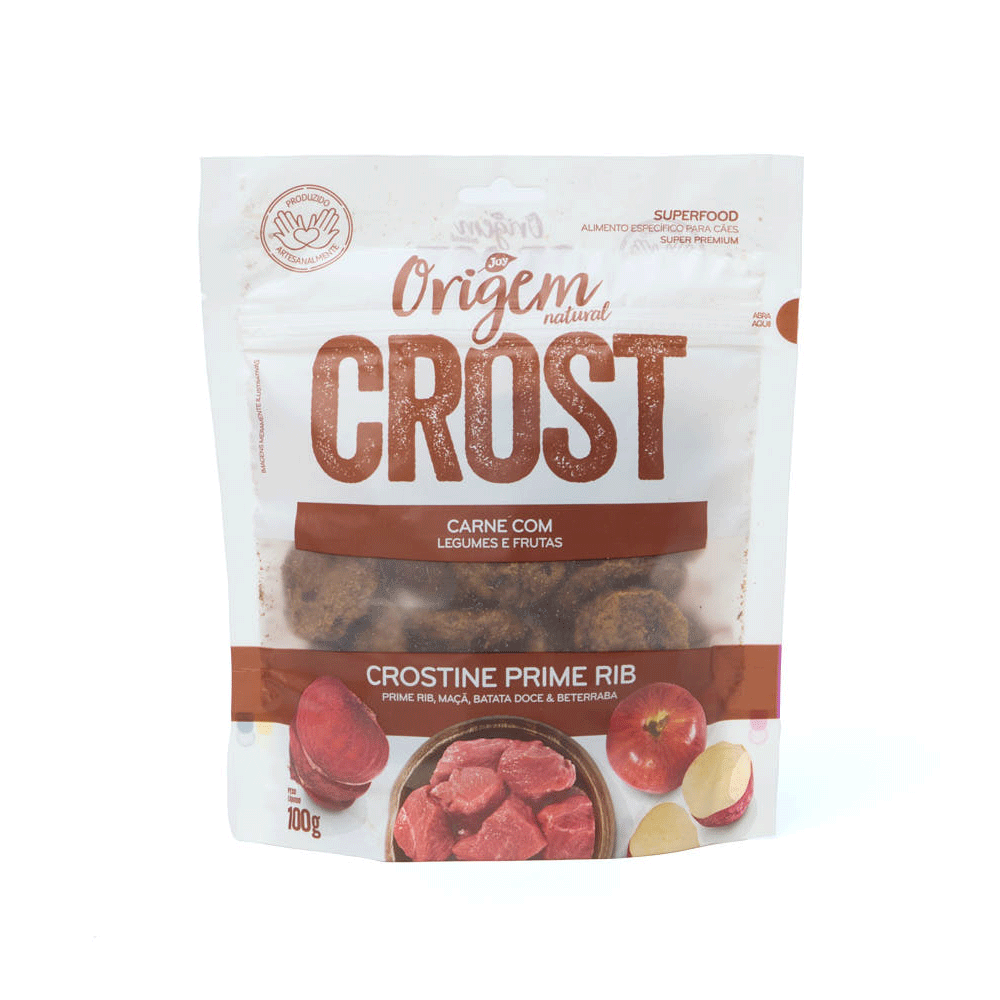 Petisco Cães Origem Natural Crost Crostine Prime Rib