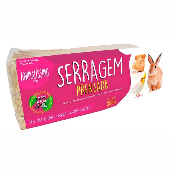 Serragem Prensada Animalíssimo 800g