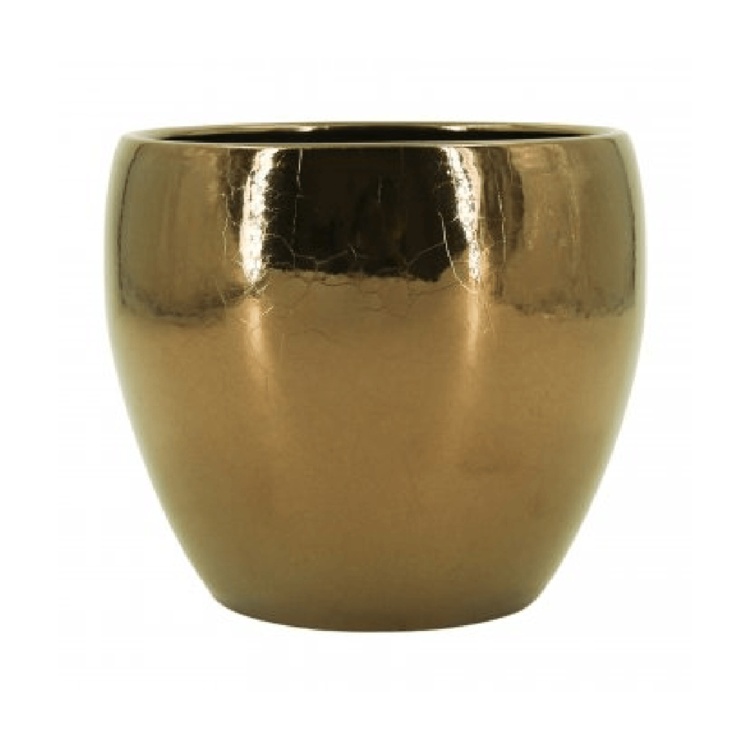 Vaso Lorance Cerâmica Ts Brasil Ouro 15cm