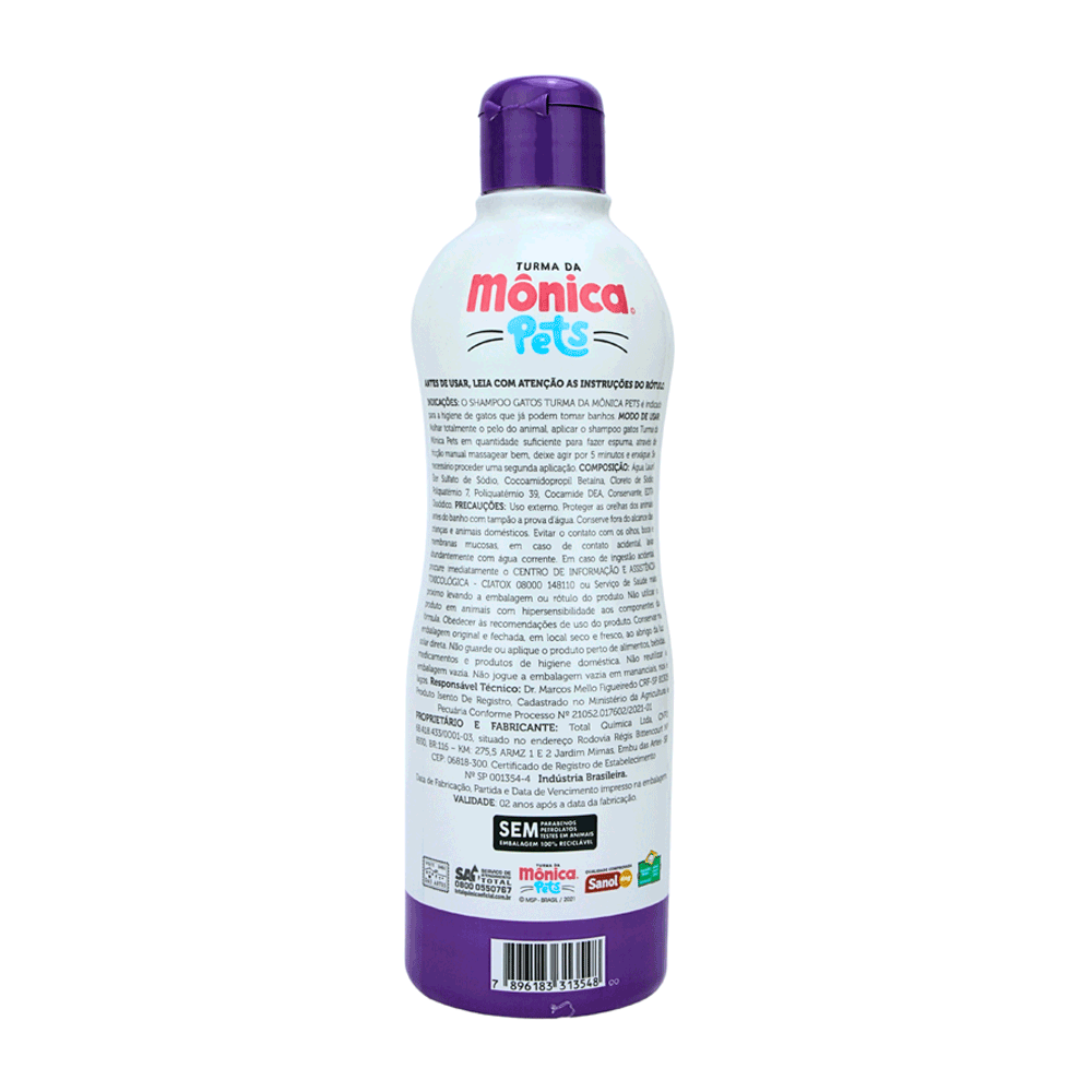 Shampoo Gatos Turma da Mônica Pets