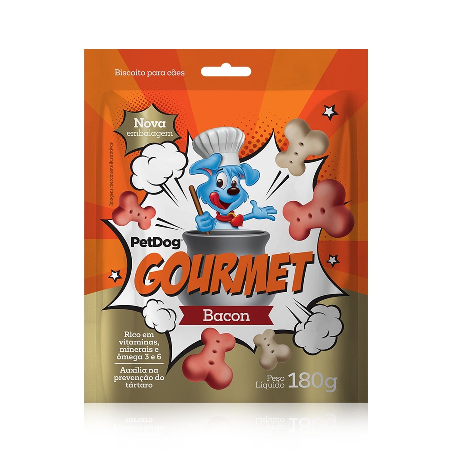 Biscoito Pet Dog Gourmet Bacon