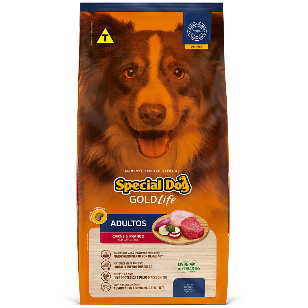 Ração Special Dog Gold Life Cães Adultos Carne Frango e Batata-Doce