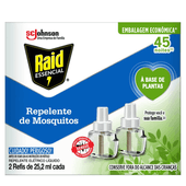 Embalagem Refil Raid Essencial para Repelente Elétrico Líquido