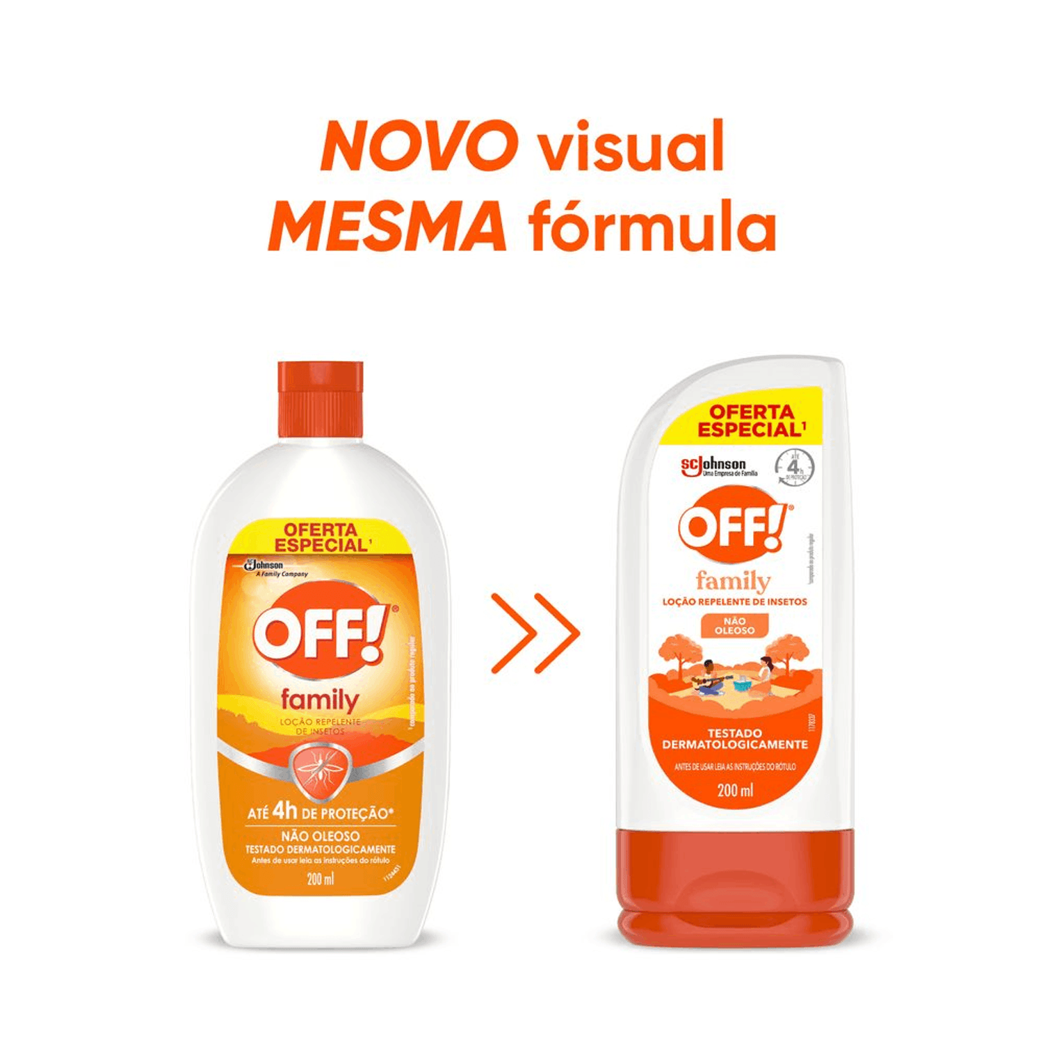 Loção Repelente de Insetos Off Family Squeeze 200ml Troca de Embalagem