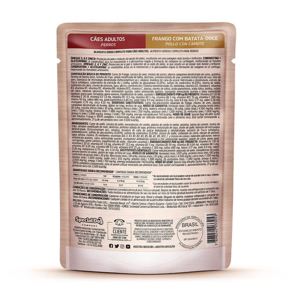 Ração Úmida Special Dog Ultralife Cães Adultos Frango