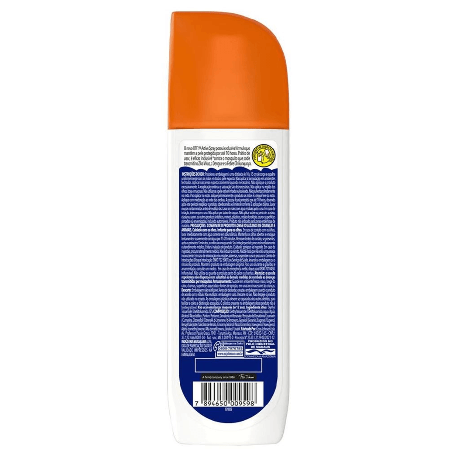 Spray Repelente de Insetos Off Active 170ml
