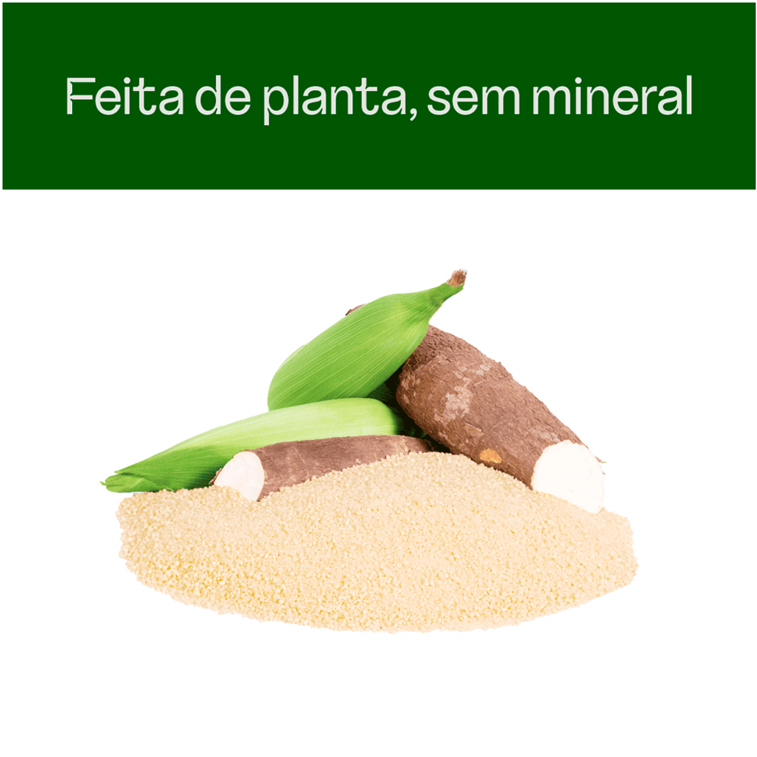 Areia Higiênica Biodegradável Grãos Mistos Viva Verde feita de planta
