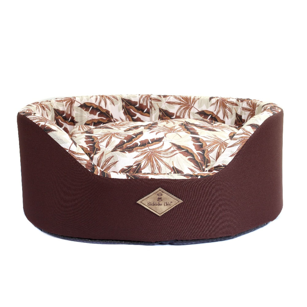 Cama Europa Folhagem Bichinho Chic Marrom