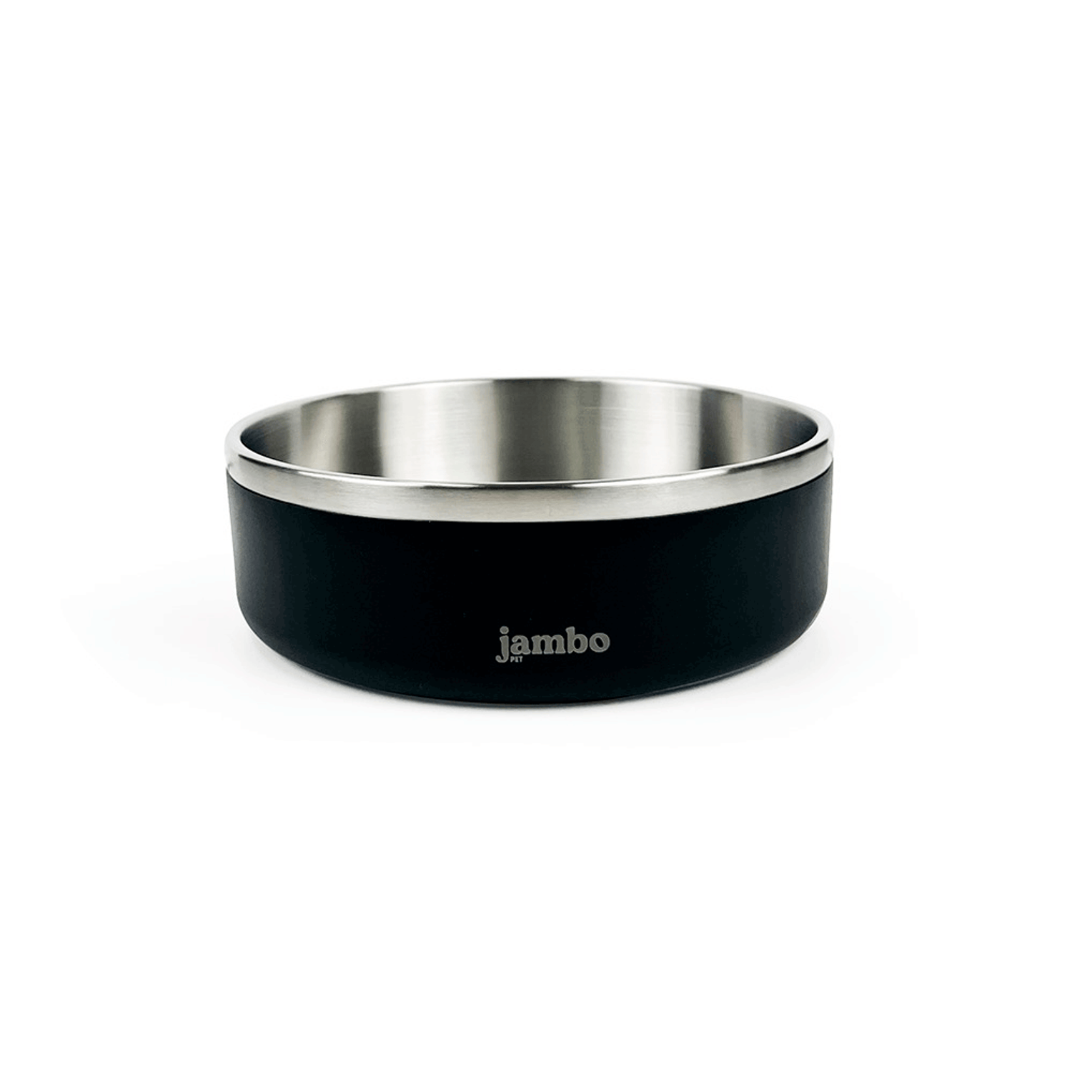 Comedouro Premium Aço Inox Preto Jambo Nº 04