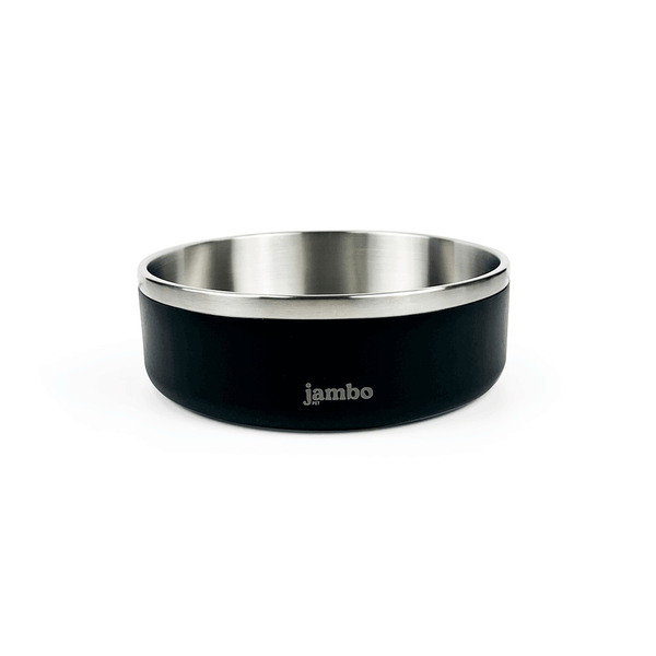 Comedouro Premium Aço Inox Preto Jambo Nº 4
