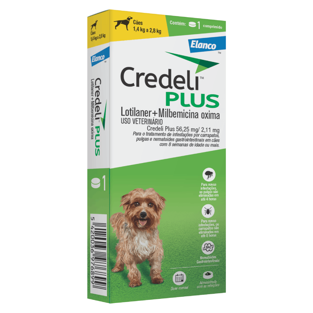 Antipulgas Credeli Plus Cães 1,4kg a 2,8kg