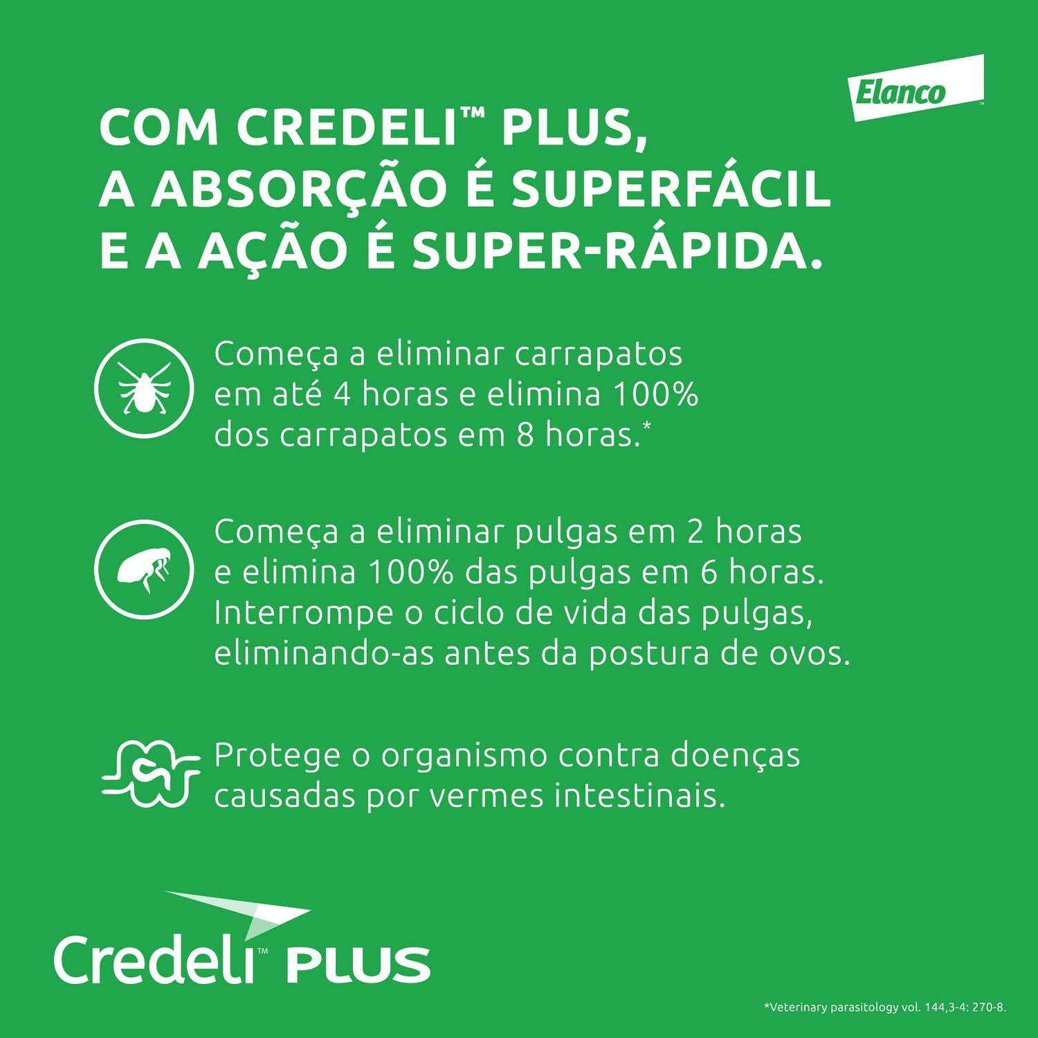 Credeli tem absorção fácil e ação super-rápida