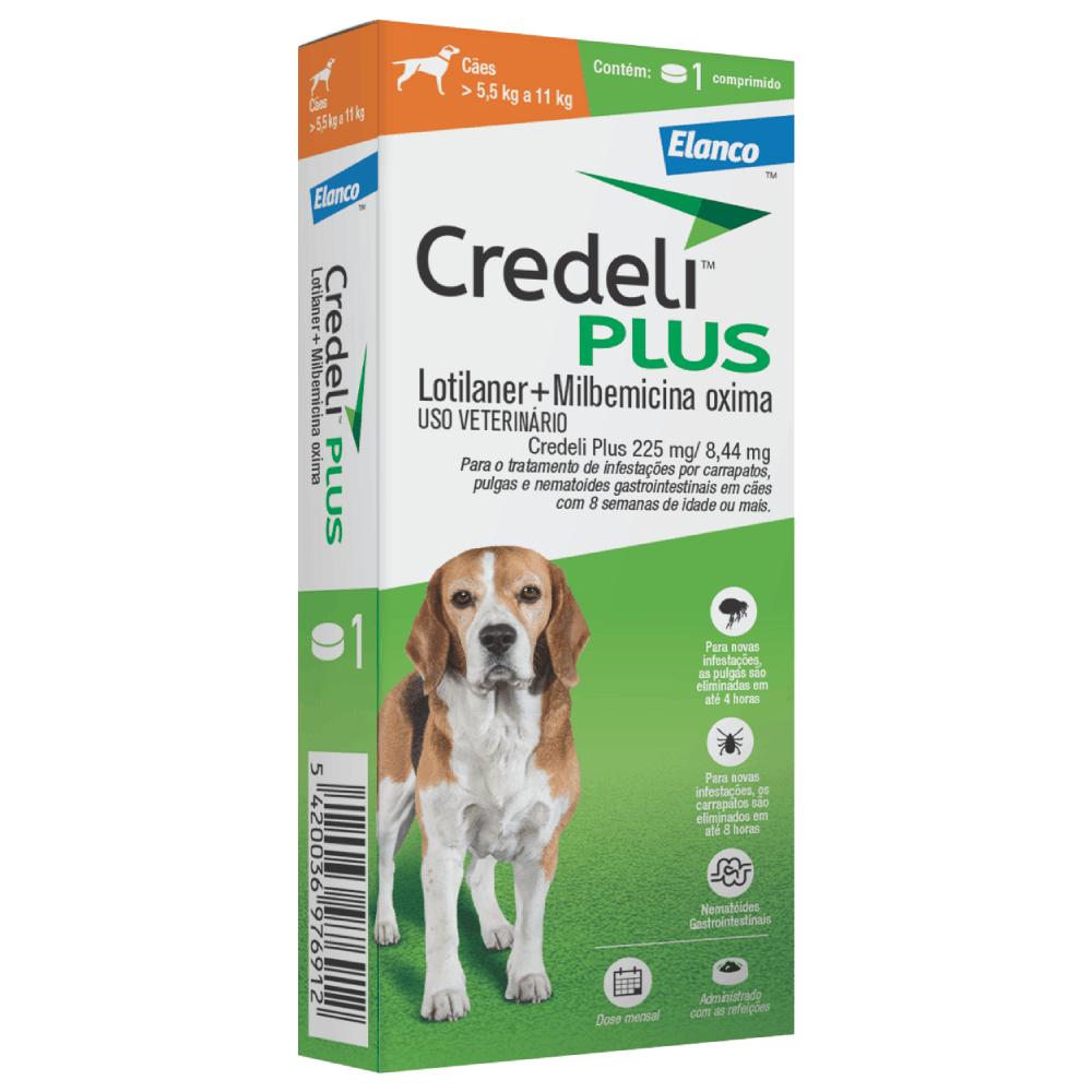 Antipulgas Credeli Plus Cães 5,5kg a 11kg