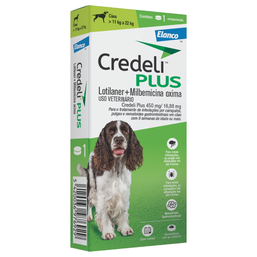 Antipulgas Credeli Plus Cães 11kg a 22kg