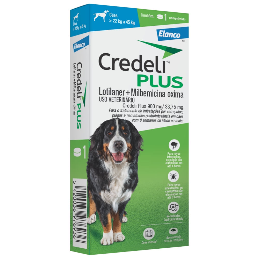 Antipulgas Credeli Plus Cães 22kg a 45kg