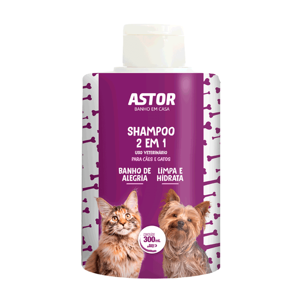 Shampoo Banho em Casa 2 em 1 Astor 300 ml
