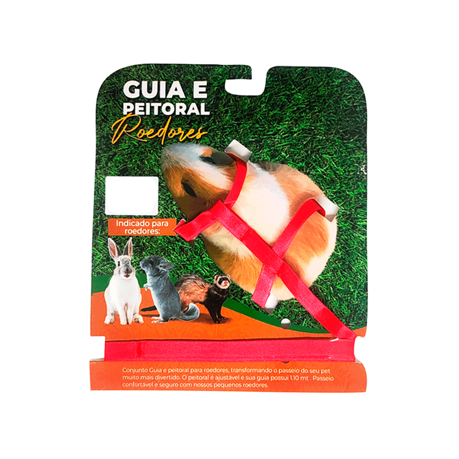 Guia-e-Peitoral-para-Roedores-Animalissimo-Vermelho