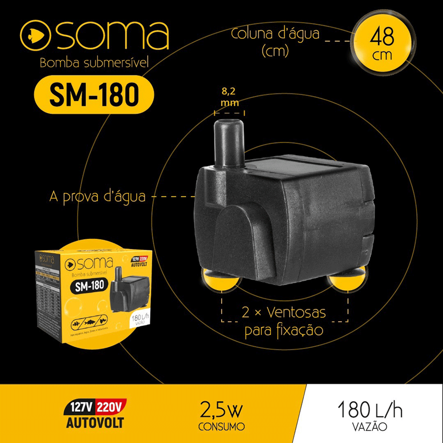 Bomba Submersa Soma SM-180  informativos