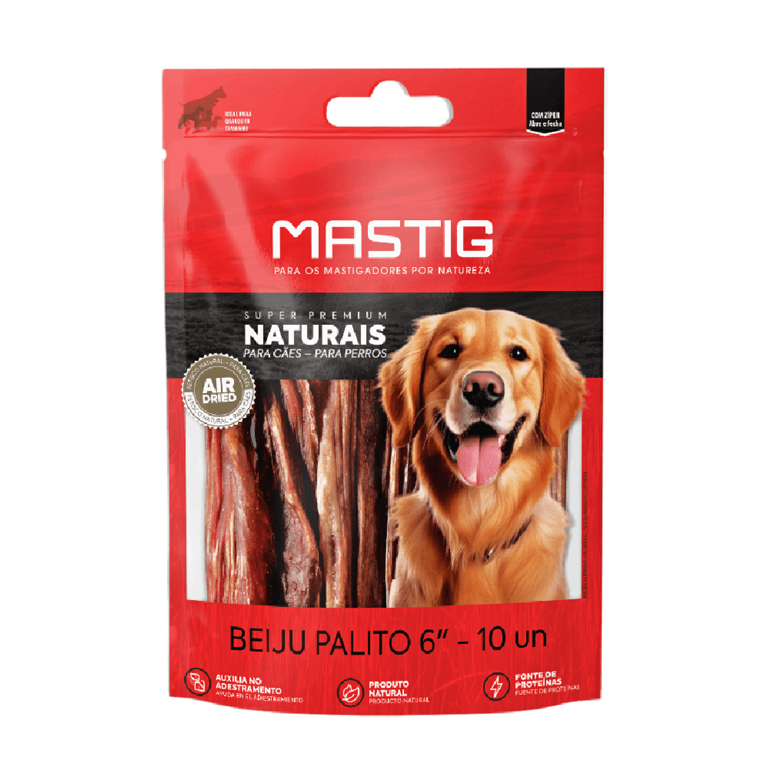 Embalagem Petisco Beiju Palito 6" para Cães Mastig