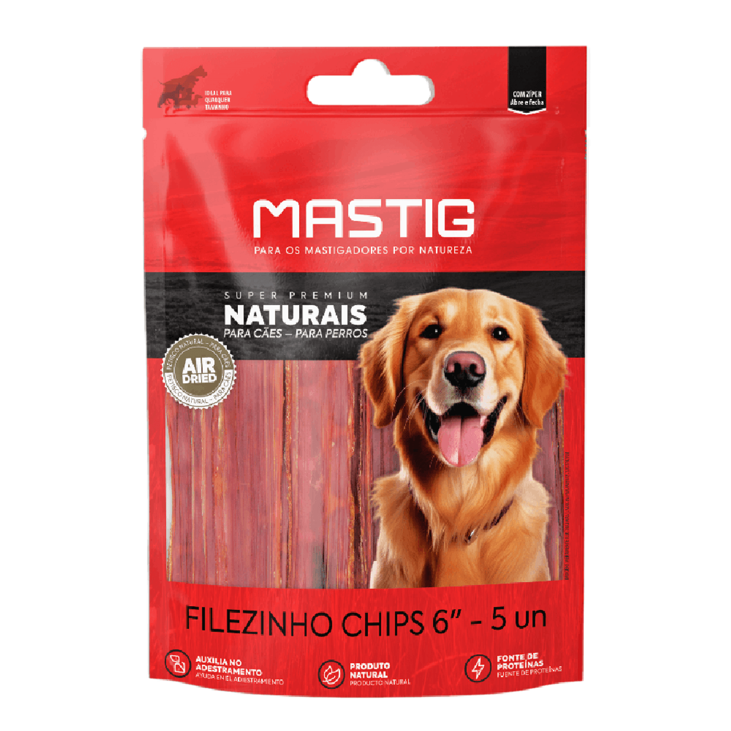 Embalagem Petisco Filezinho Chips para Cães Mastig