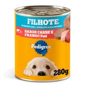 Ração Úmida Pedigree para Cães Filhotes Lata Patê de Carne e Frango
