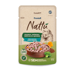 Ração Úmida Premier Nattu Cães Adultos Porte Pequeno Frango e Abóbora - 85 g