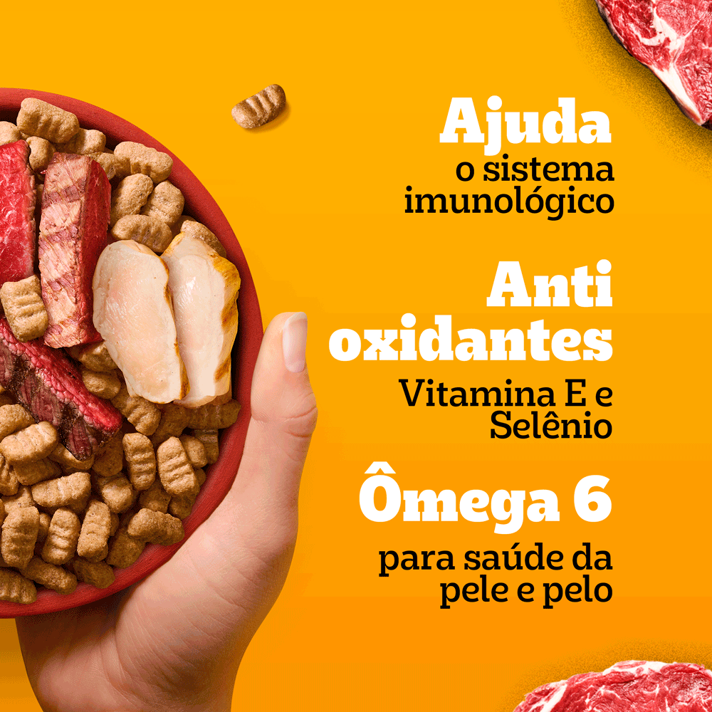 Ração Pedigree High Protein para Cães Adultos Carne e Frango