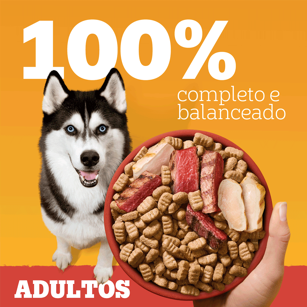 Ração Pedigree High Protein para Cães Adultos Carne e Frango