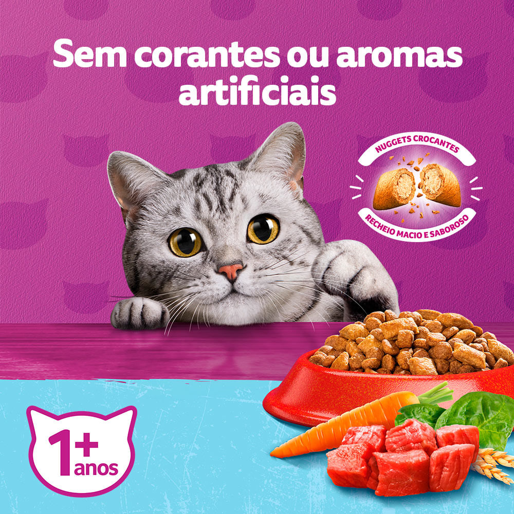 Ração Whiskas Gatos Adultos Castrados Carne