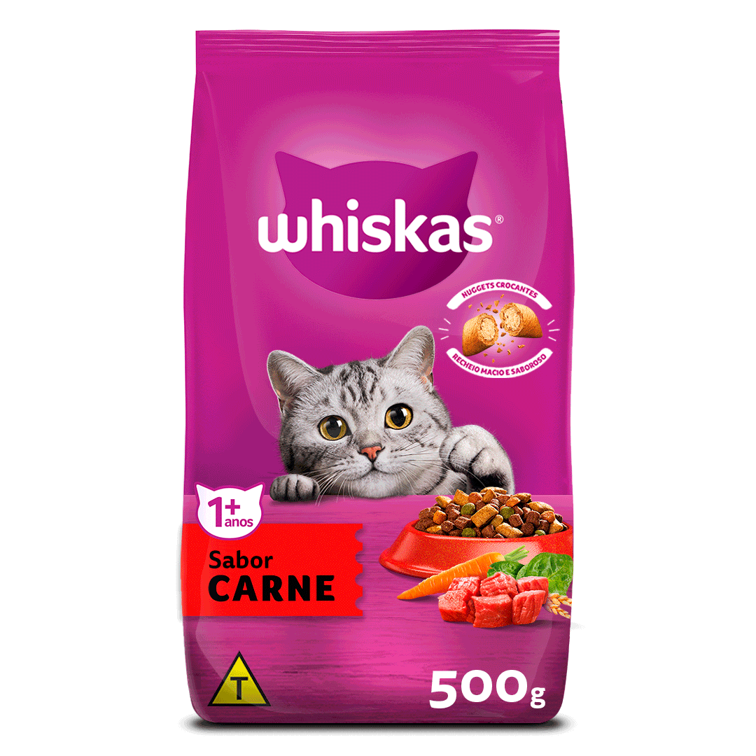 Ração Whiskas Gatos Adultos Carne