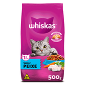 Ração Whiskas Gatos Adultos Peixe 500g